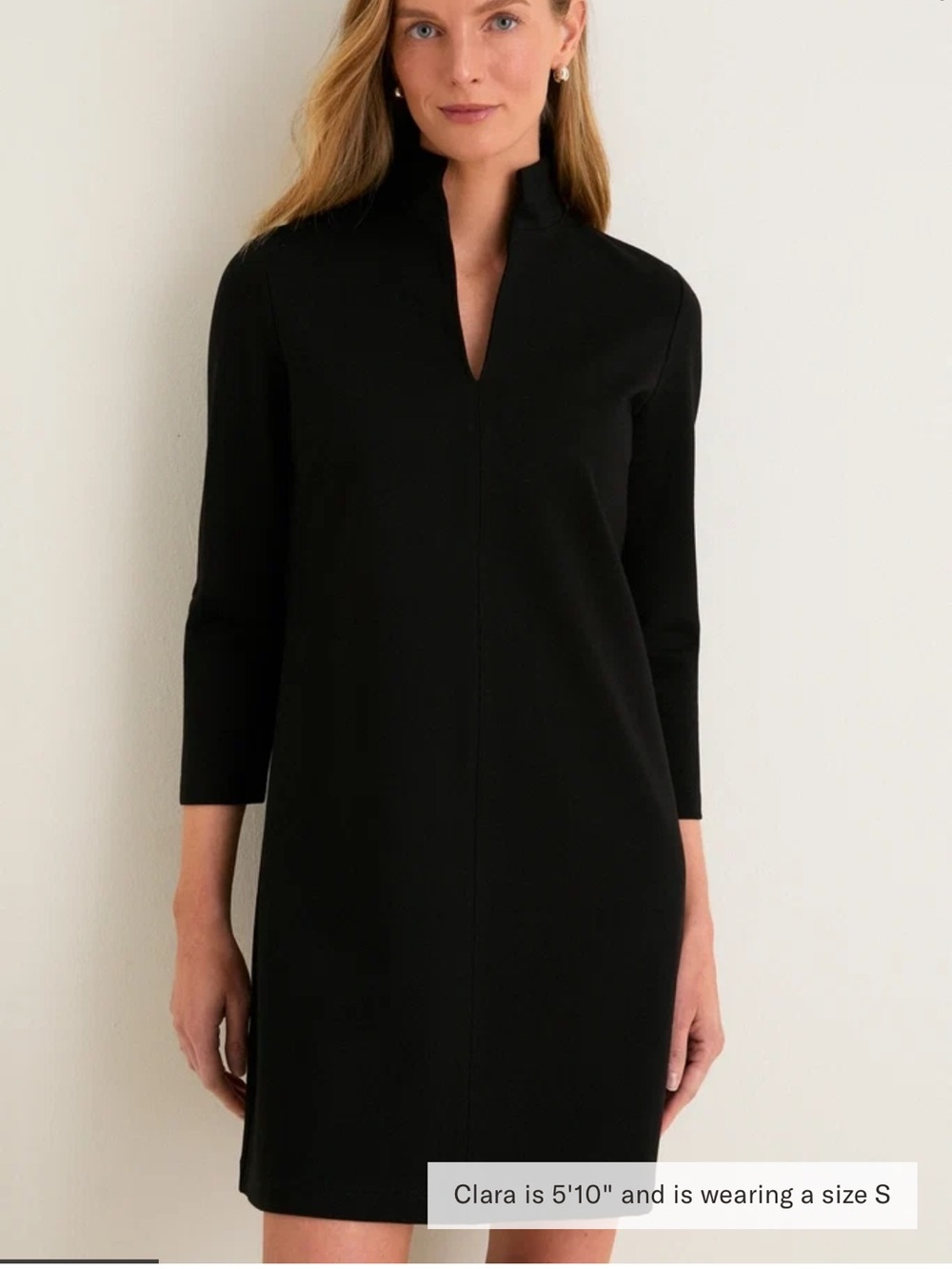 Tuckernuck Black Ponte Shift Dress